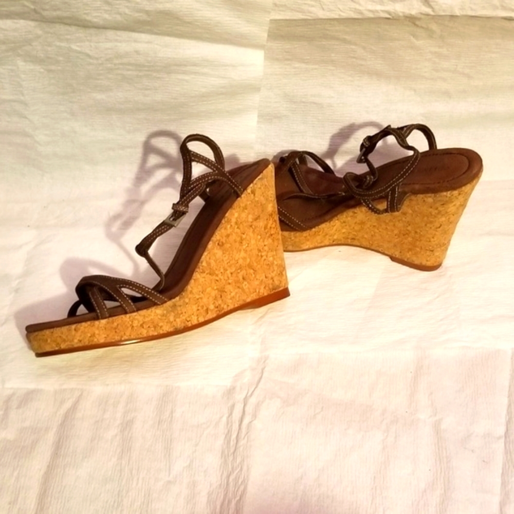 COLIN STUART WEDGE SANDALS